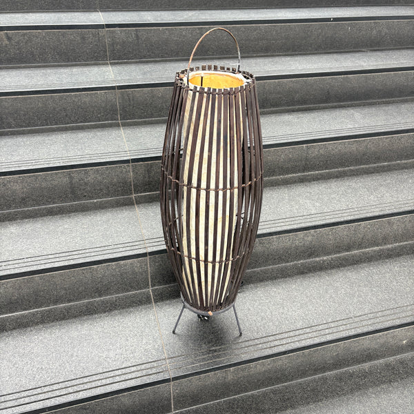 Mid Century Rattan Lamp - 1970s