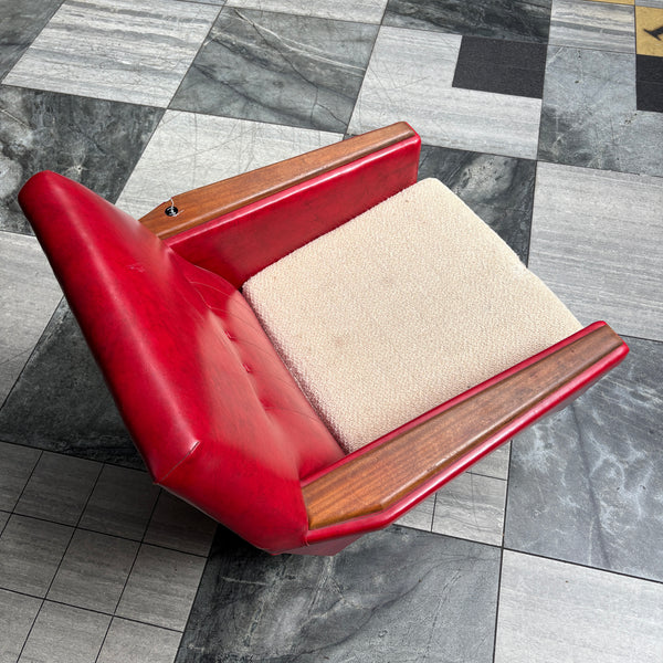 Mid Century Red Lounge Chair