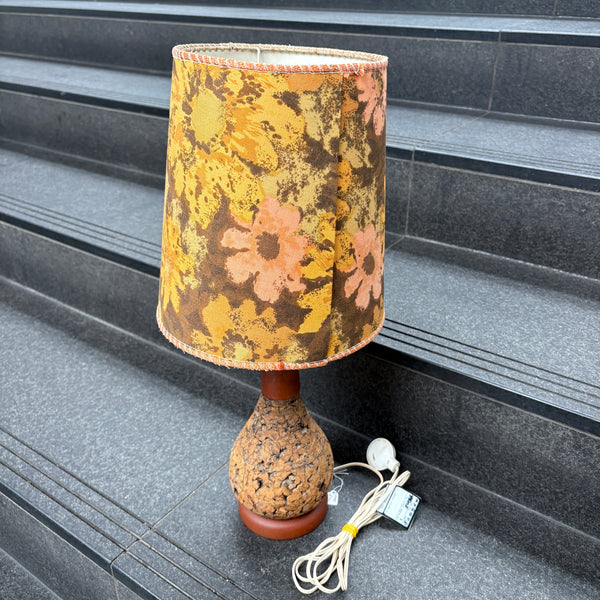 Mid Century Cork Lamp
