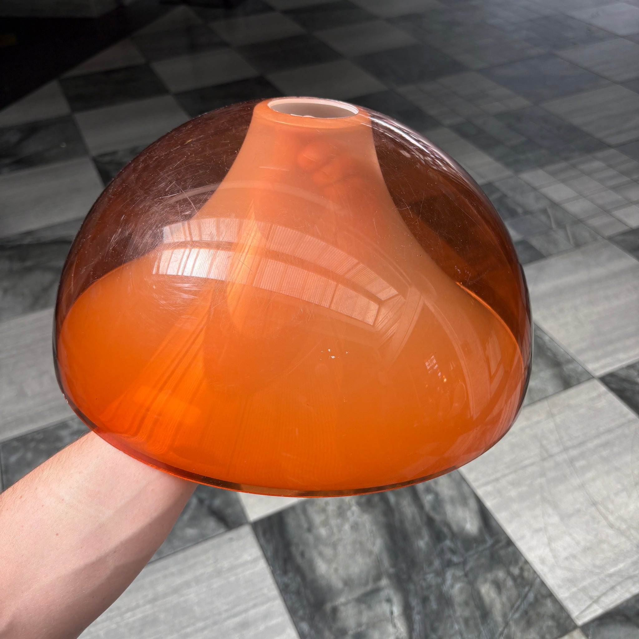 Classic Mid Century Light Shade - Orange