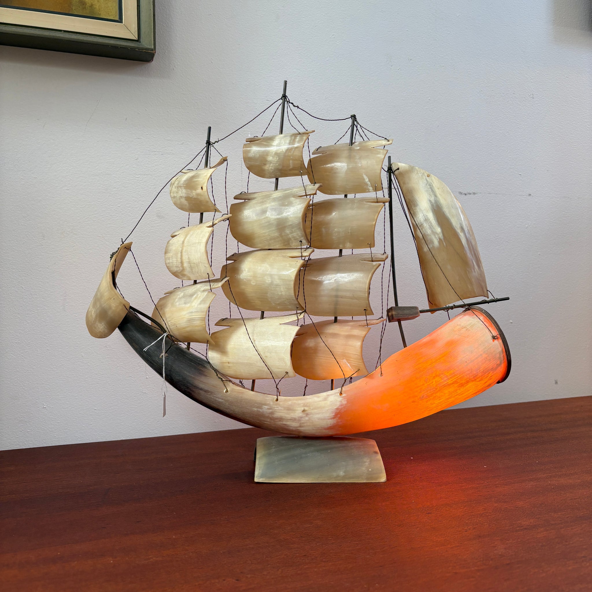 Mid Century Horn Sail Boat Lamp