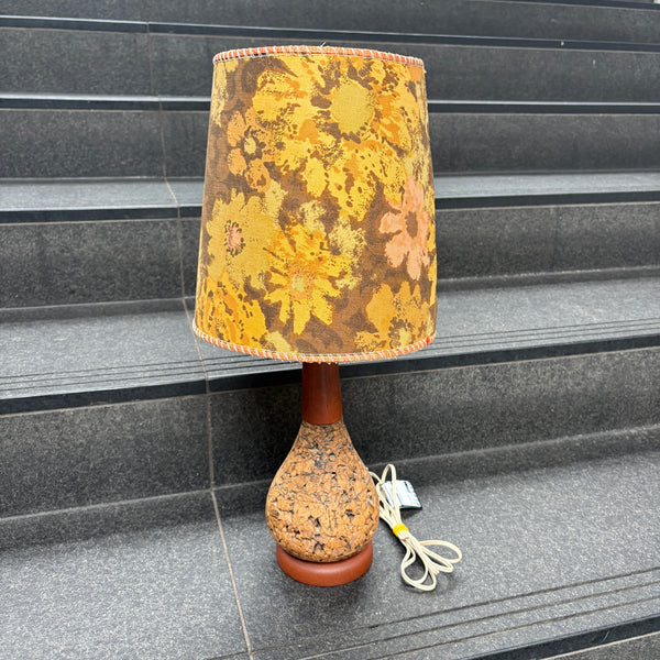 Mid Century Cork Lamp