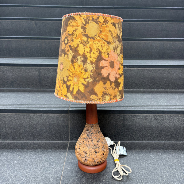 Mid Century Cork Lamp