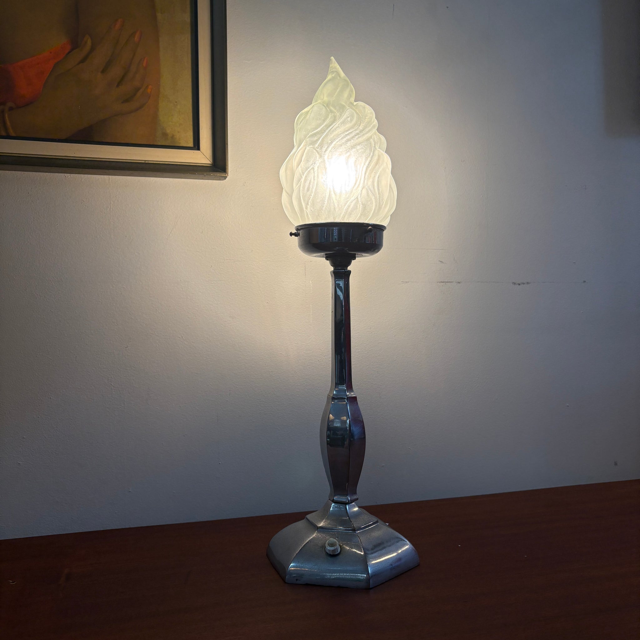 Art Deco Flame Lamp