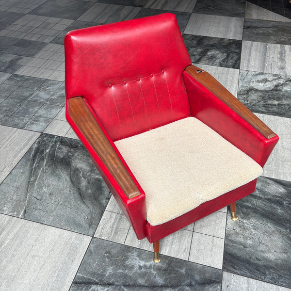 Mid Century Red Lounge Chair