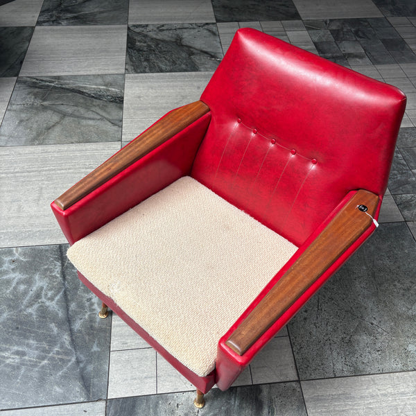 Mid Century Red Lounge Chair