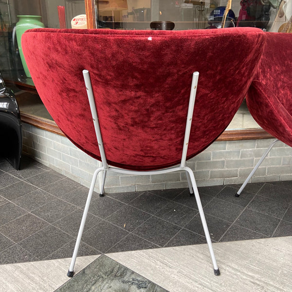 Burgundy Velvet Lip Chairs