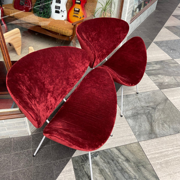 Burgundy Velvet Lip Chairs
