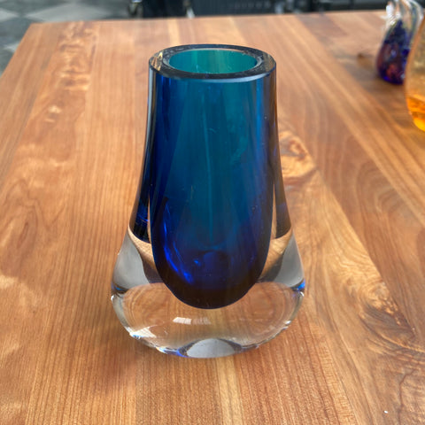 Blue Seguso Hambone Vase
