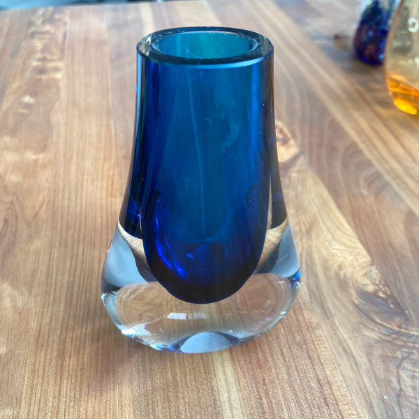 Blue Seguso Hambone Vase