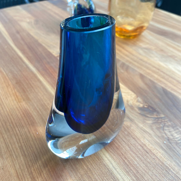 Blue Seguso Hambone Vase