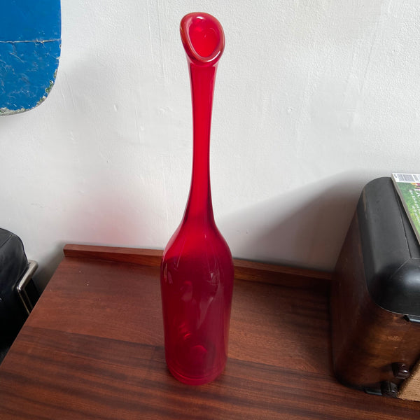 Hand Blown Red Vase