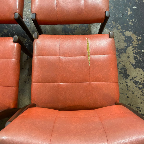 Red 1970s Dining Chairs