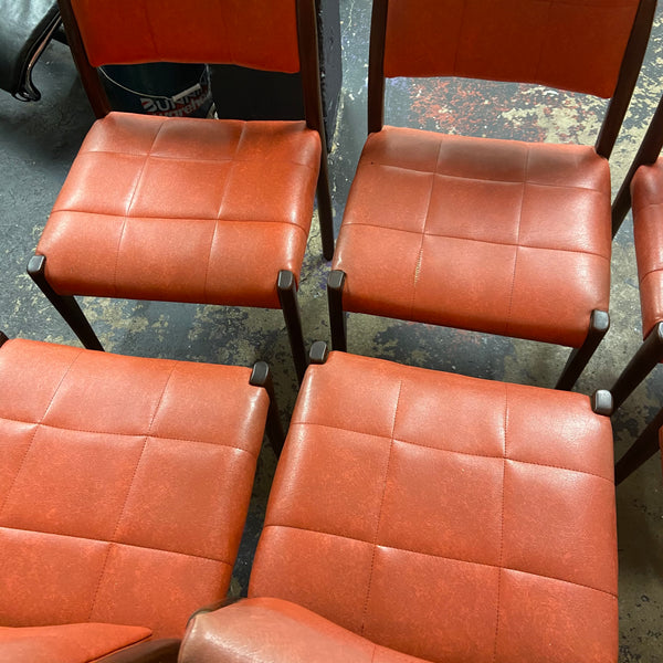 Red 1970s Dining Chairs
