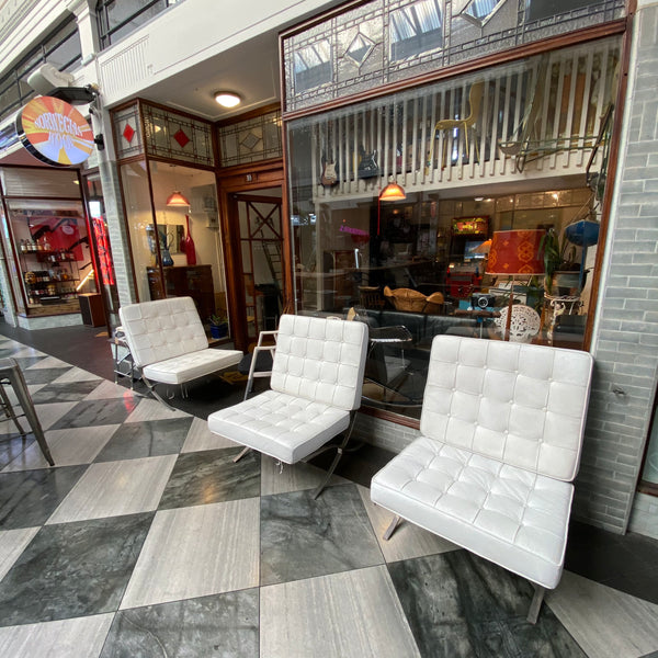 White Barcelona Chair