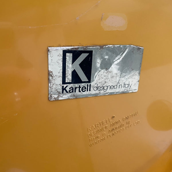 Mobile Bar Trolley by Anna Castelli For Kartell - Yellow