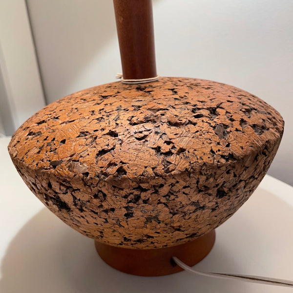 Mid Century Cork Lamp
