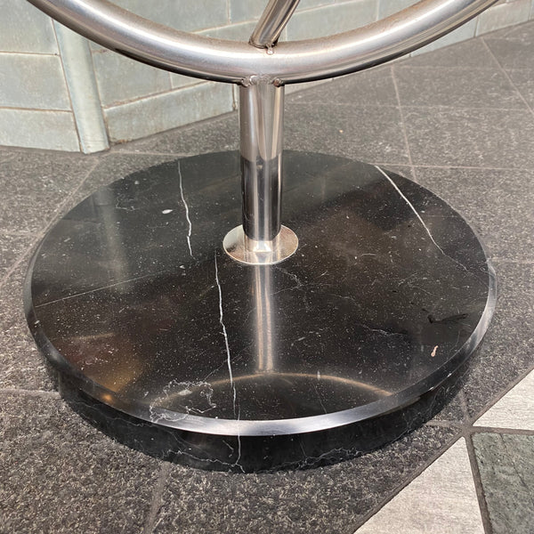 'Space Age' chrome & glass side table