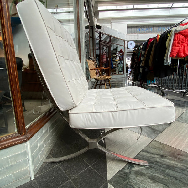 White Barcelona Chair