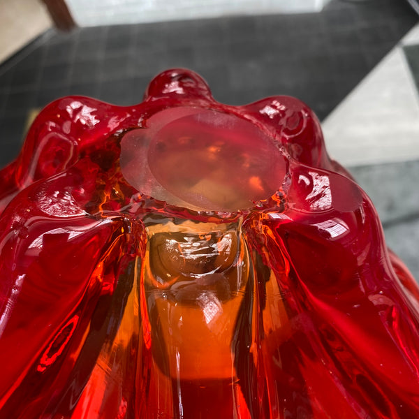 Red Murano glass bowl